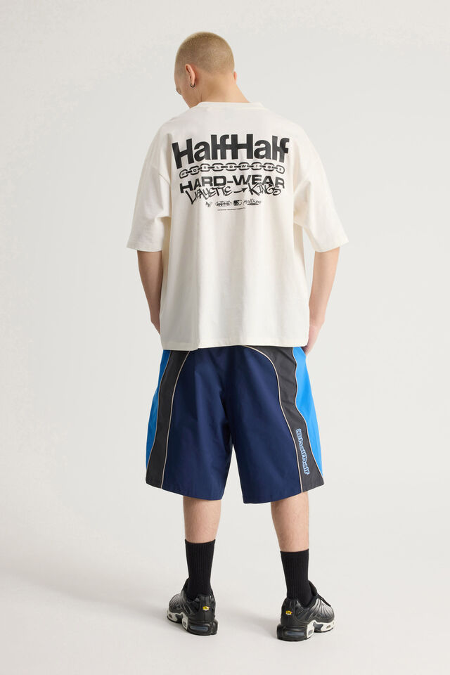 Half Half Panelled Boardshort, SEAL/WAVE PANELLING