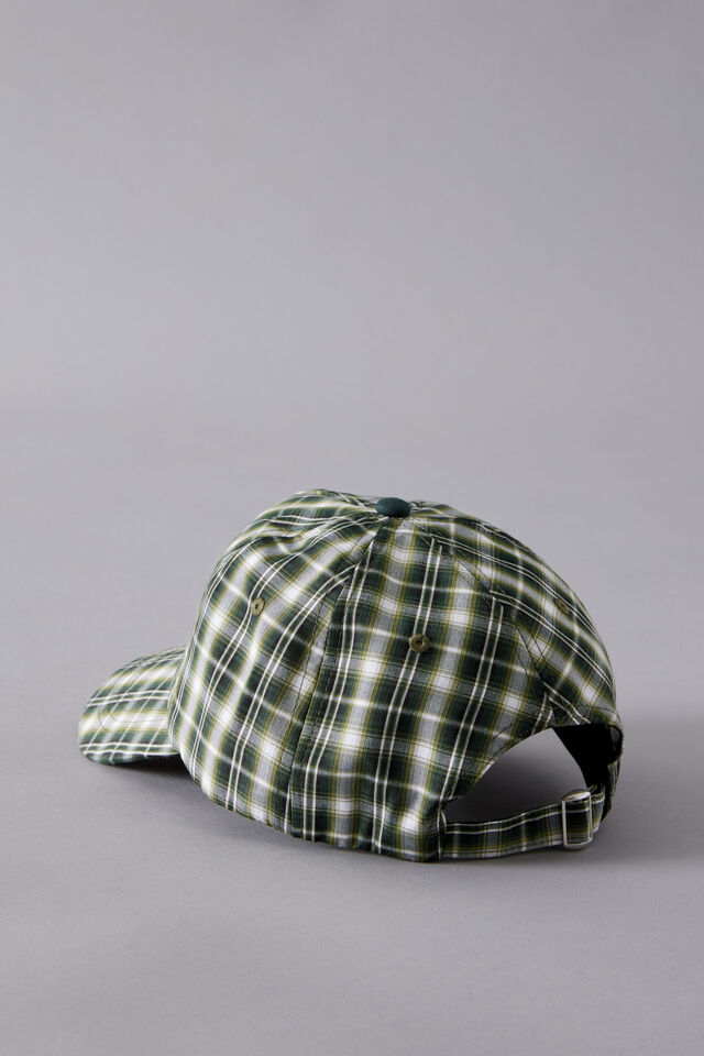 Half Half Local Legends Panel Cap, HALF HALF SEASONAL CHECK GREEN