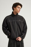Half Half Shell Jacket, BLACK/GREY PIPING - alternate image 1