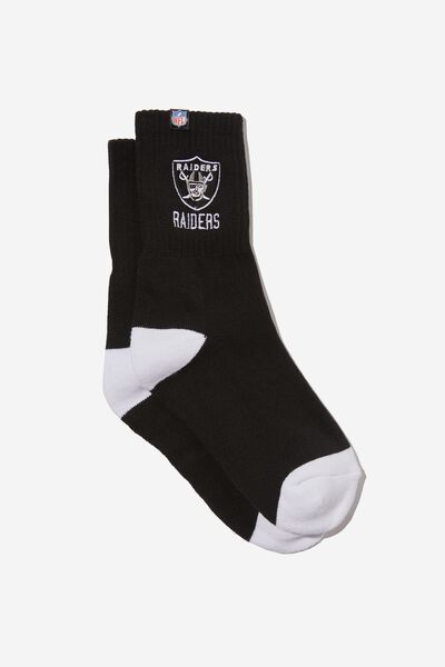License Retro Sport Socks, LCN NFL BLACK/RAIDERS