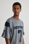 Half Half Panelled Jersey, CONCRETE/NAVY BLAZER - alternate image 4