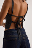 Quinn Tie Back Cami, BLACK/WHITE POLKA DOT - alternate image 2