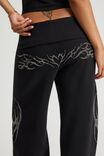 Wide Waistband Trackpant, NTN BLACK/RHINESTONE - alternate image 4