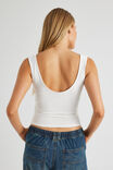 Sienna Low Back Tank, WHITE - alternate image 3