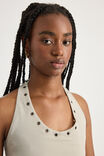 Scoop Neck Halter Top, SUNBLEACHED KHAKI - alternate image 4