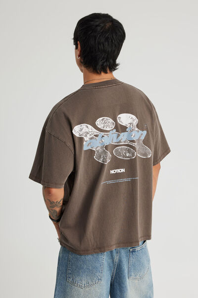 Notion Vintage Graphic Tshirt, NTN WASHED COCOA BEAN/OBLIVION