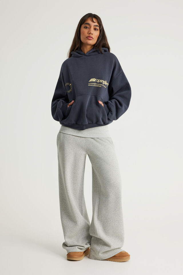 Open Gallery Boxy Hoodie, OG WASHED SEAL/CONSIDERED DESIGN