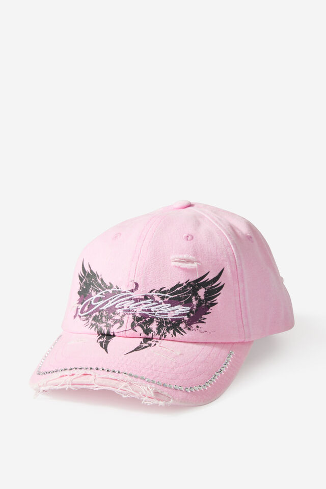 Notion Angel Wings Cap, NTN PINK W WINGS