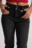 Stretch Bootleg Jean, WASHED BLACK - alternate image 4