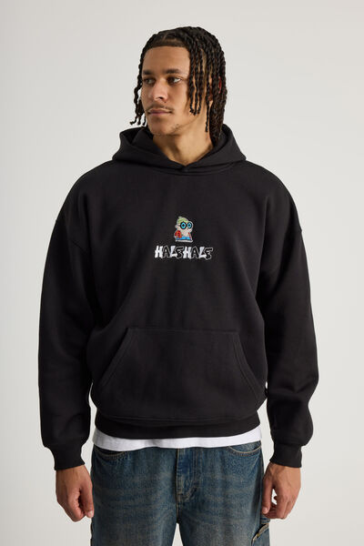 Cartoon Network X Half Half Hoodie, LCN WB BLACK/DEXTER DRIP