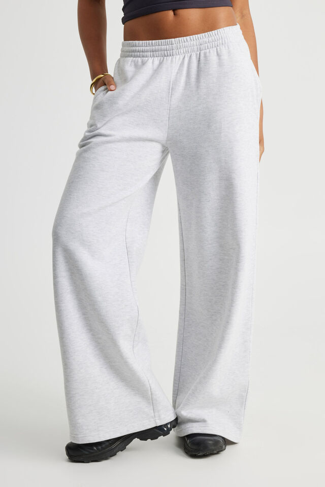 Classic Wide Leg Trackpant, SILVER MARLE