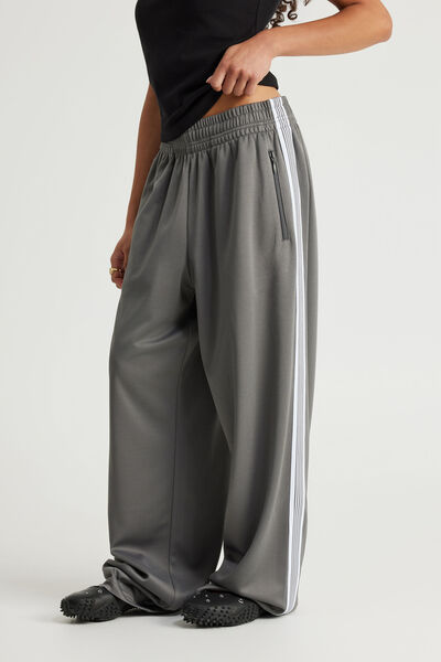 Open Gallery Wide Leg Track Pant, OG TITANIUM