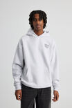 Half Half Hoodie, HH SILVER MARLE/HALF HALF WORLDWIDE GRAFITTI - alternate image 2