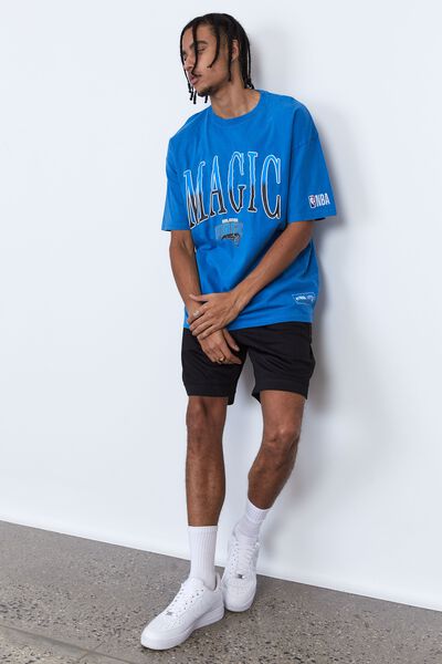 Oversized Nba T Shirt, LCN NBA WASHED BLUE/MAGIC SERIF