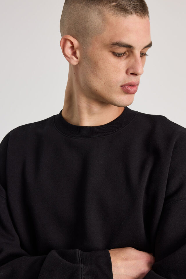 Authentics Crop Crew, BLACK