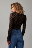 Ella 3/4 Sleeve Lace Cardi, BLACK - alternate image 3