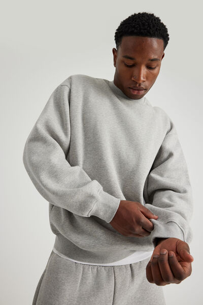 Authentics Boxy Crew, GREY MARLE