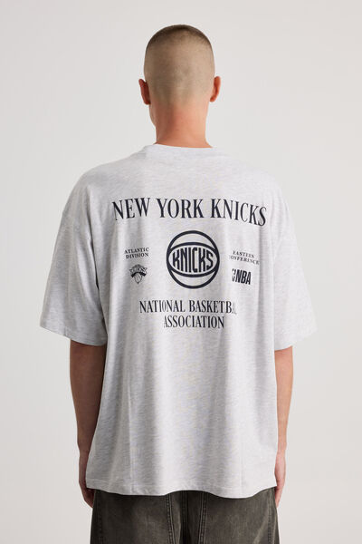 Box Fit Nba T Shirt, LCN NBA SILVER MARLE/KNICKS CLASSIC