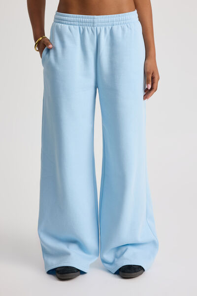 Classic Wide Leg Trackpant, AIRY BLUE