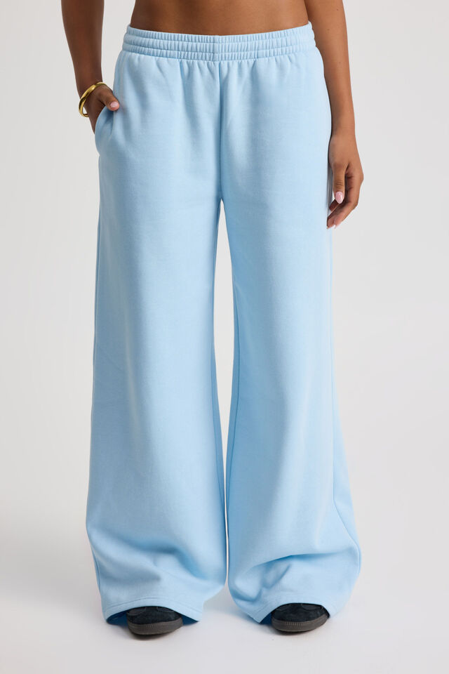 Classic Wide Leg Trackpant, AIRY BLUE