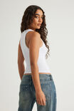Snatched Racer Tank, WHITE - alternate image 3