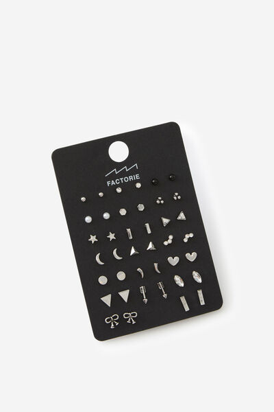 Assorted Earring Card, SILVER