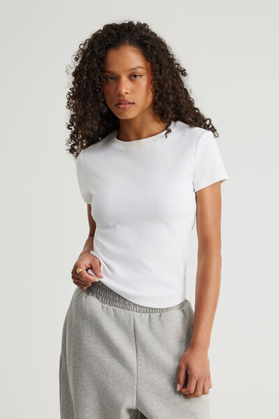 Authentics Fitted Tee, WHITE