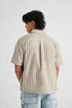 Short Sleeve Shirt, BEIGE CHECK - alternate image 3