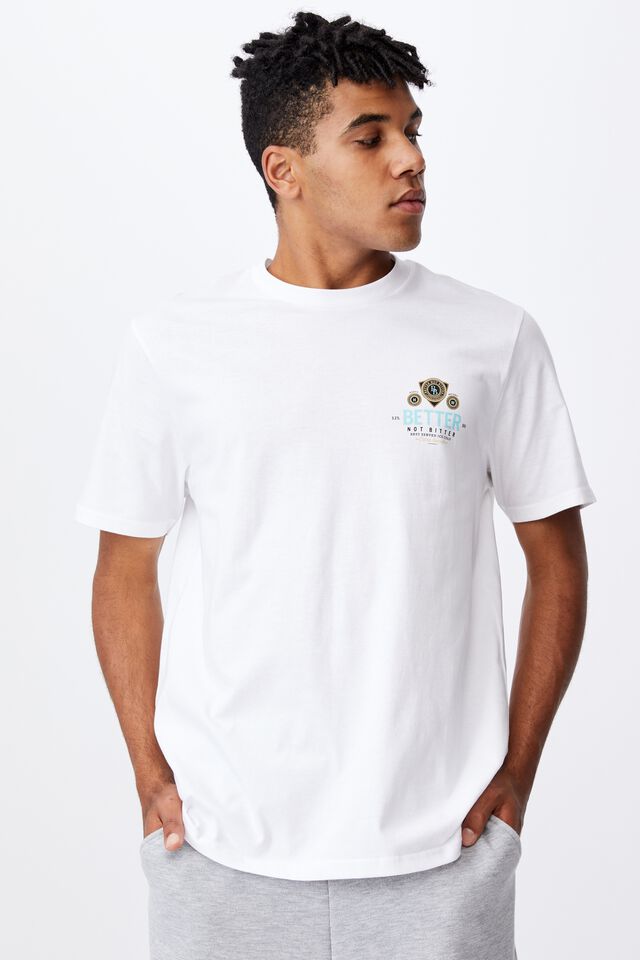 Regular Graphic T Shirt, WHITE/BETTER NOT BITTER