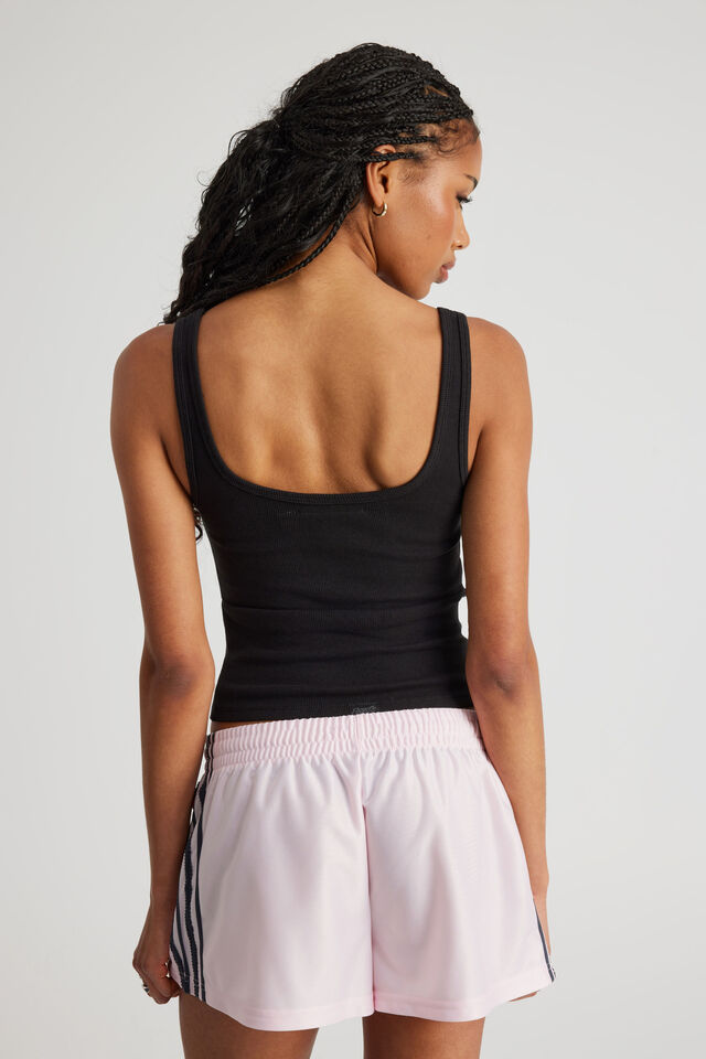 Graphic Scoop Neck Tank, BLACK/OG STAR