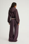 Classic Wide Leg Trackpant, WASHED FROZEN BERRY - example image 3