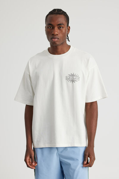 Half Half Heavyweight Box Fit Graphic Tshirt, HH CLOUD/HALF HALF ICARUS