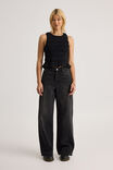 Ella Shirred Tank, BLACK - alternate image 2