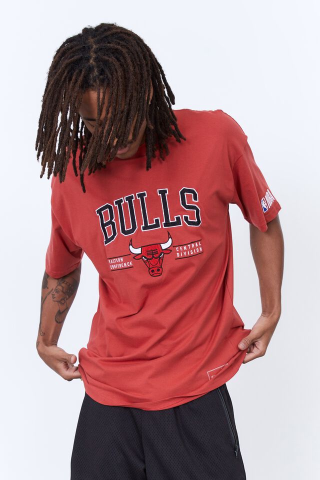 NBA Chicago Bulls Oversized T Shirt, LCN NBA RED BERRY/BULLS CLASSIC