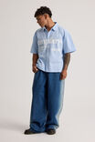 Half Half El Grande Baggy Jean, CLASSIC BLUE EXTREME SIDE SPRAY - alternate image 2