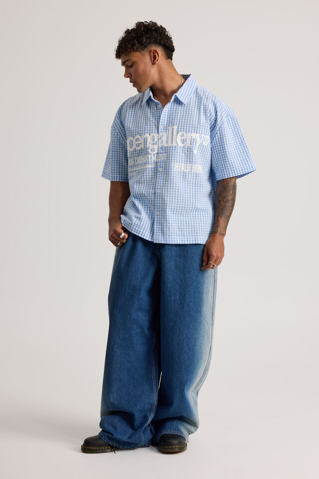 Half Half El Grande Baggy Jean, CLASSIC BLUE EXTREME SIDE SPRAY