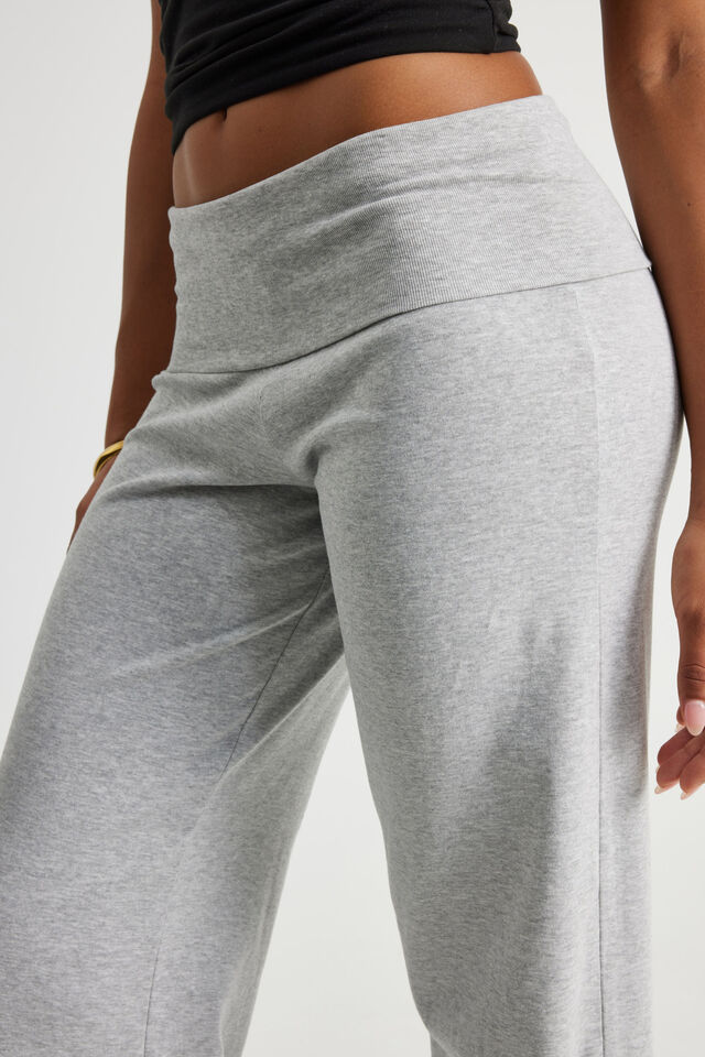 Roll Over Straight Leg Pant, GREY MARLE
