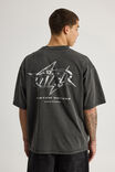 Notion Vintage Box Fit Graphic Tshirt, NTN WASHED BLACK/SPIKY LOGO - alternate image 4