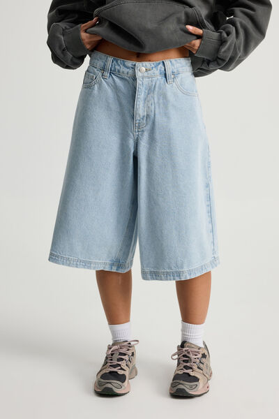 Mega Baggy Jort, FADED BLUE WASH