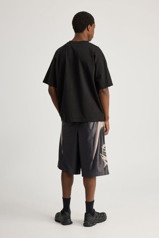 Notion Longline Basketball Short, PHANTOM/IVORY PANEL