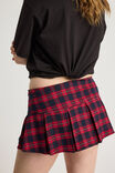 Woven Pleated Skirt, NAVY/RED CHECK - alternate image 4