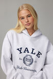 Lcn College Hoodie, LCN YAL SILVER MARLE/YALE - alternate image 3