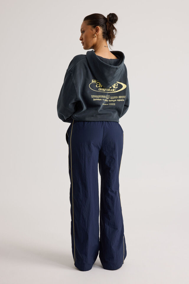 Freya Wide Leg  Woven Sporty Trackpant, NAVY BLAZER