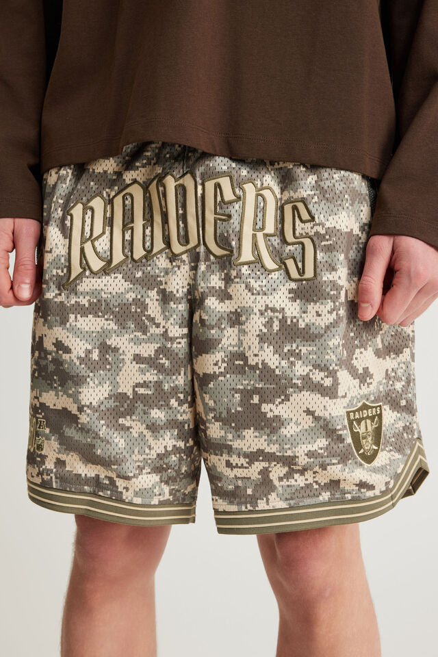 Nfl Basketball Short, LCN NFL DIGI CAMO / RAIDERS