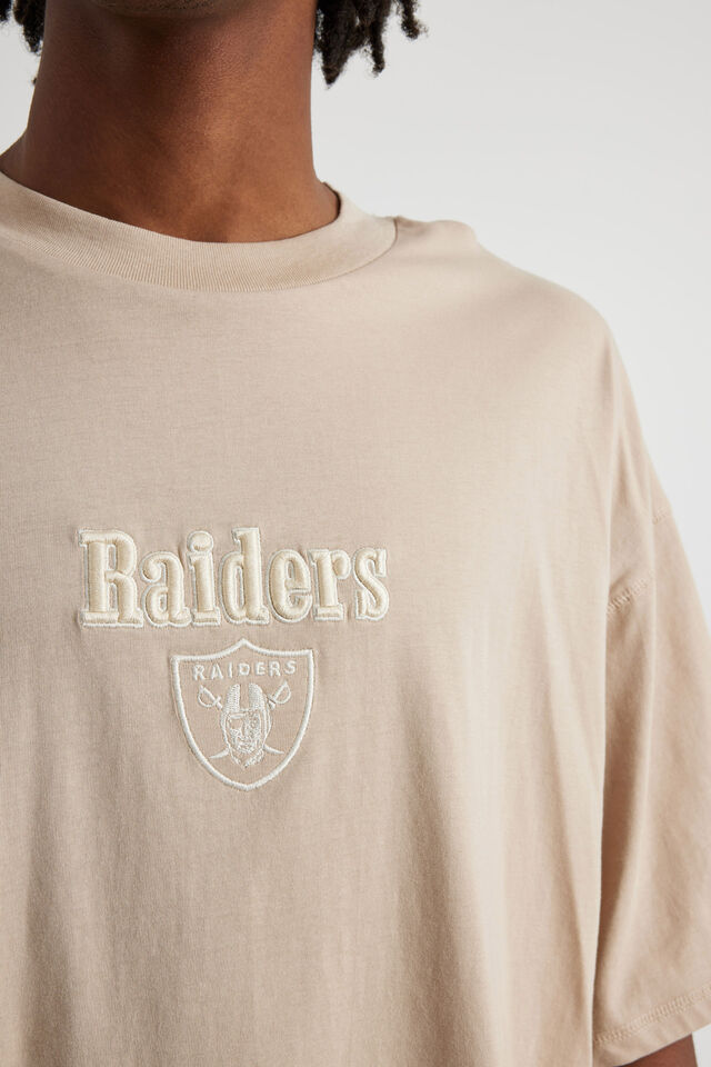 Box Fit Nfl Tshirt, LCN NFL BEIGE/RAIDERS EMBROIDERY