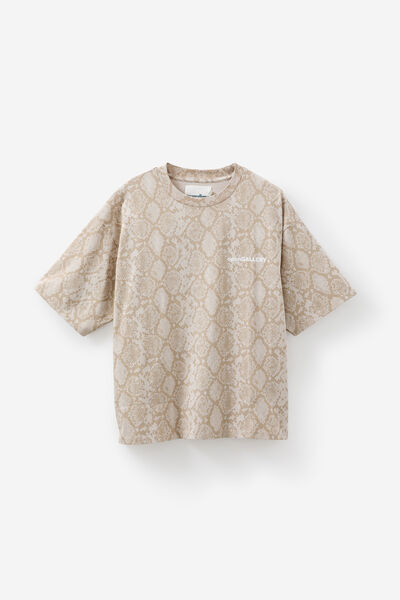 Open Gallery Box Fit Tshirt, OG SNAKESKIN/OPEN MIND