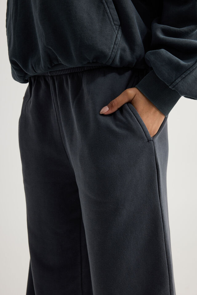 Classic Wide Leg Trackpant, WASHED NAVY