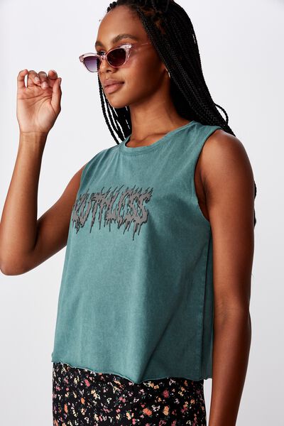 Graphic Tank, WASHED SEA GREEN/RUTHLESS