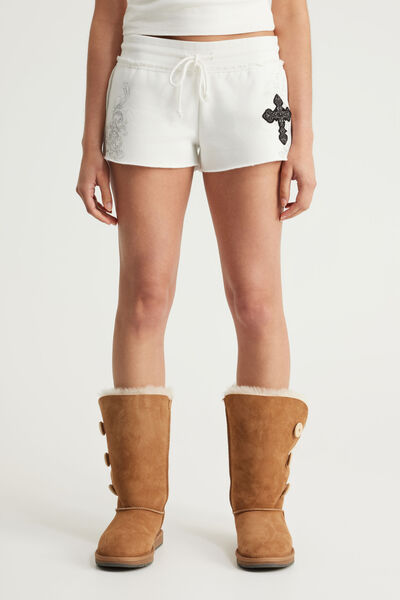 Fleece Mini Short, NTN CLOUD/GOTHIC