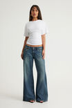 Batwing Cinch Waist Top, WHITE - example image 2